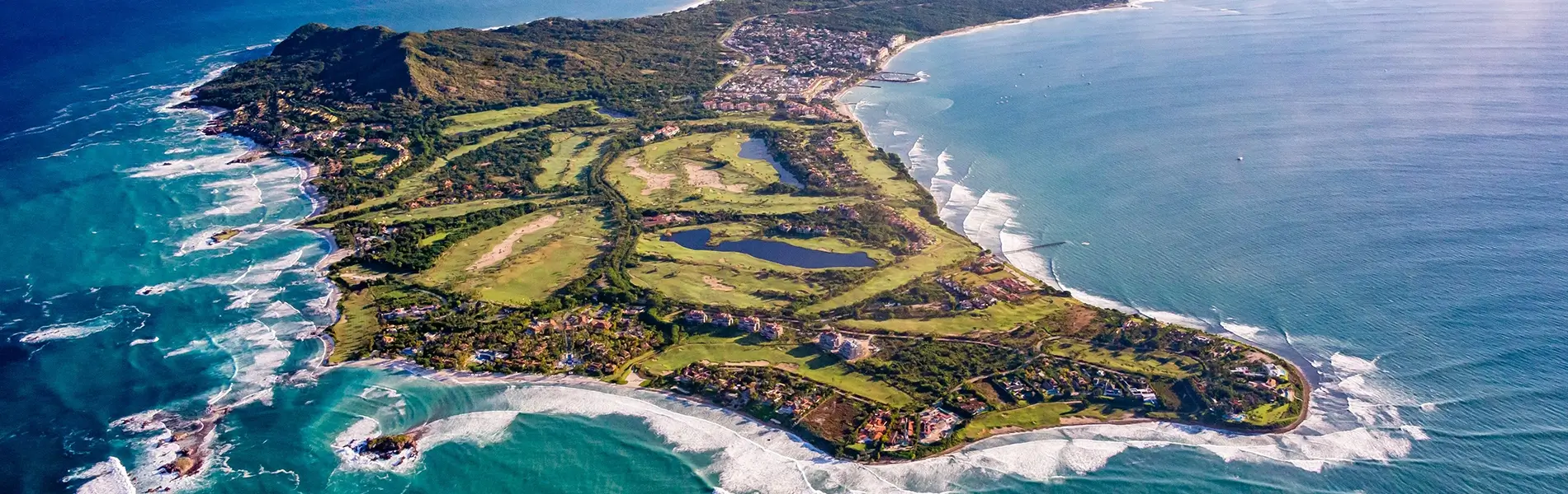 Aerial view of a coast.