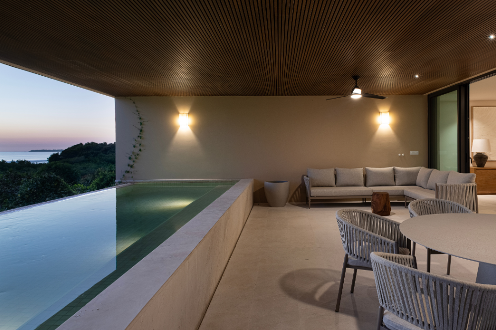 El Surf Punta Mita with a wide terrace overlooking the Marietas Islands.